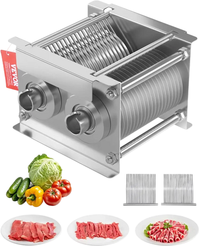 VEVOR Meat Cutter Machine Blade, 5 mm Blade for Commercial Meat Cutter, One Set Blade for SJY-DQ90 Meat Cutting Machine, Stainless Steel, Cutter Slicer Blade Set for Boneless Meat, Soft Vegetables