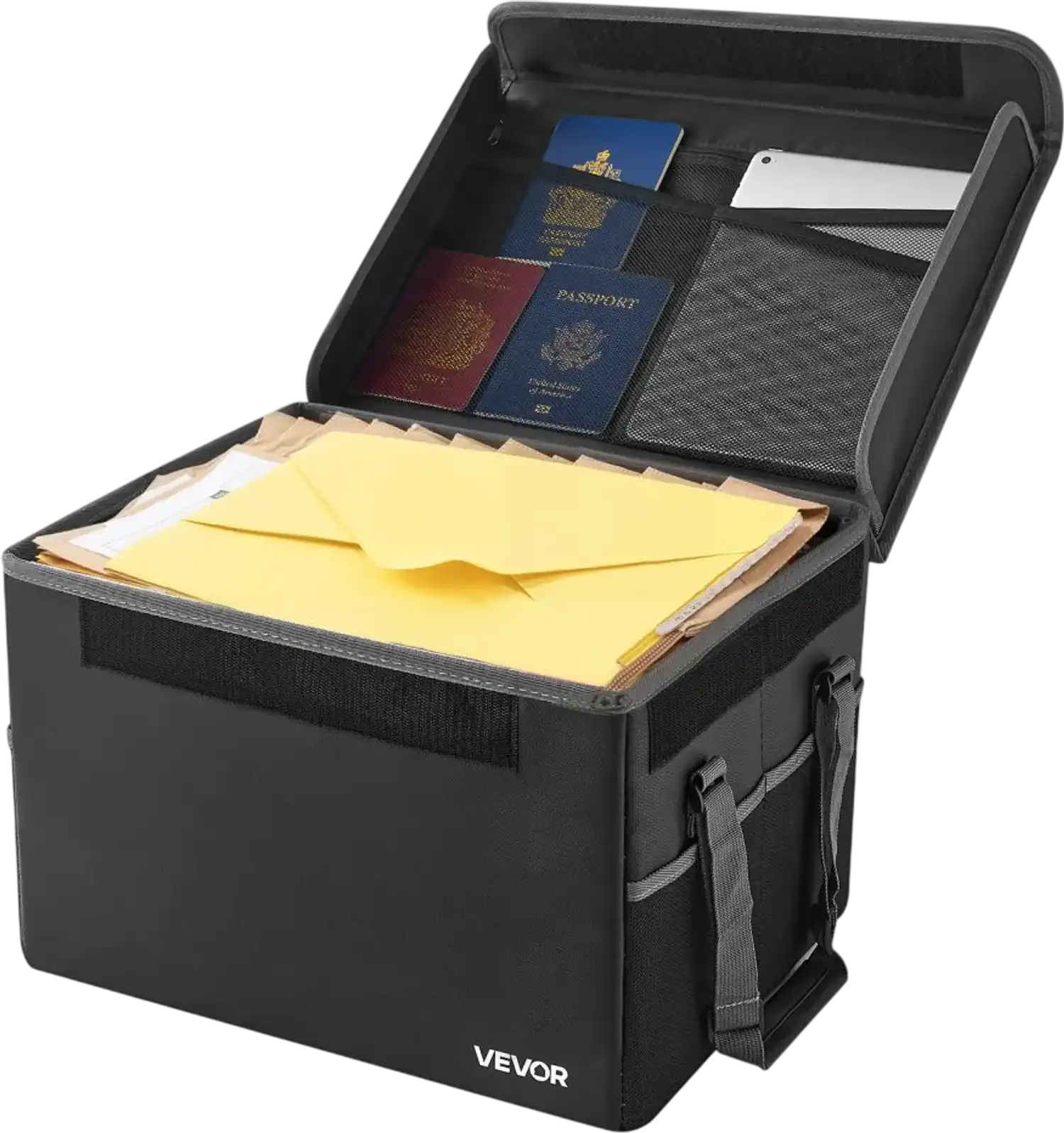 Vevor Document Box Fireproof Waterproof Portable File Organizer New