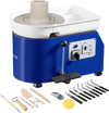 VEVOR Pottery Wheel for Adults and Beginners, 350W, 11in Clay Wheel Forming Machine, Adjustable 0-300RPM Speed Handle and Pedal Control, ABS Detachable Basin, Accessory Kit for Craft DIY, Blue Updated