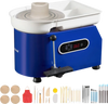 VEVOR Pottery Wheel, 450W, 11 in Clay Wheel Forming Machine, 60-300 RPM Adjustable Speed with Handle and Pedal Control, ABS Detachable Basin, Accessory Kit for Adults and Beginners Craft DIY, Blue