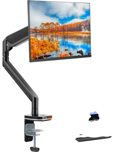 Vevor Monitor Mount Single Gas Spring Desk Arm with USB for 13