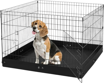 Vevor Dog Playpen Foldable Metal Exercise Pen with Bottom Pad 36