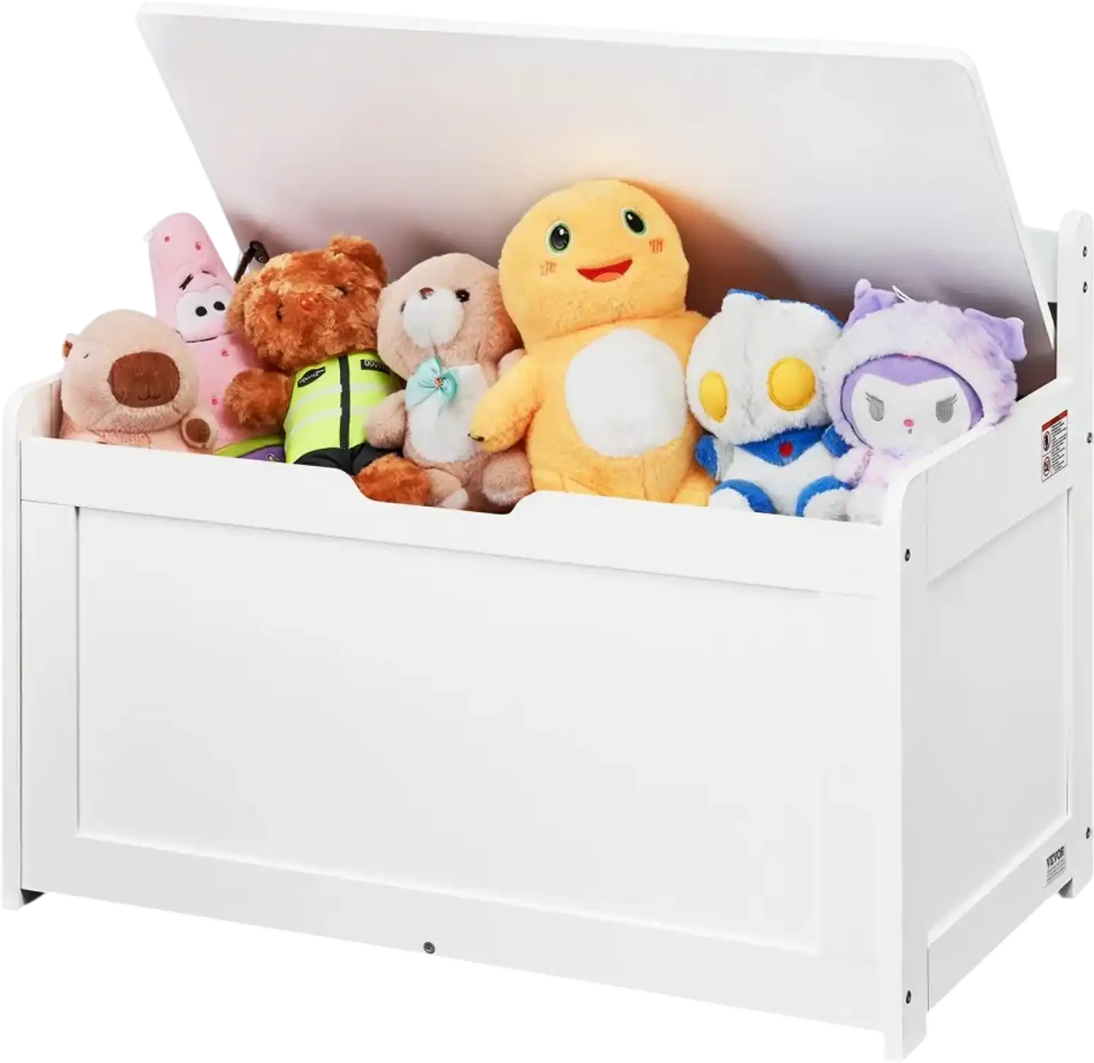 Vevor Toy Chest Wooden Kids Storage Bench White 32.68