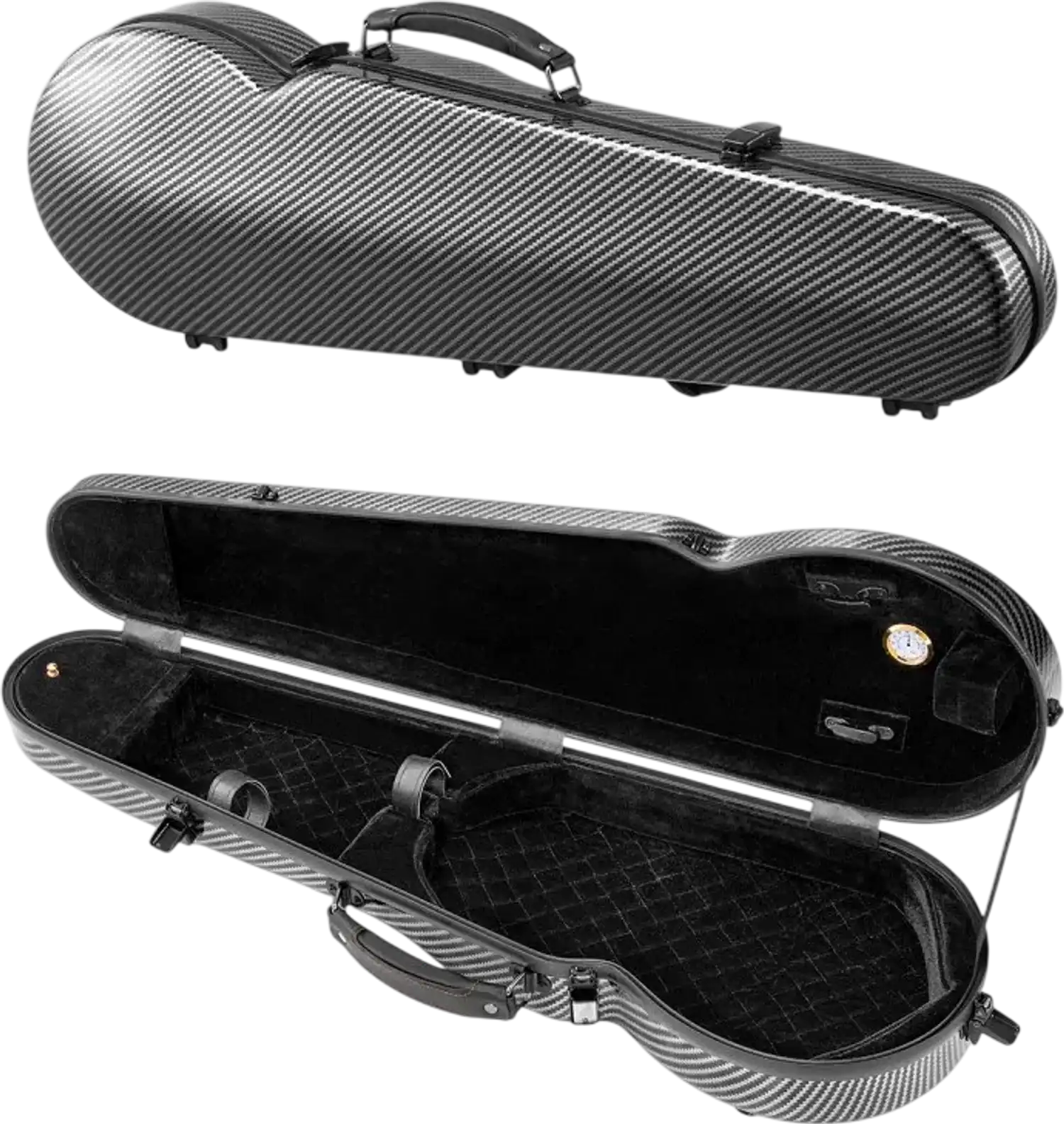 Vevor Violin Case 4/4 Full Size Carbon Fiber Triangular Black New