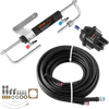 VEVOR Hydraulic Steering Kit 90HP Hydraulic Outboard Steering System 24 ft, Marine Boat Steering System, 2.5 MPa Helm Pump, Two-Way Lock Cylinder, 24 Feet High-Strength Hoses, for Single-Engine Use