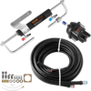 VEVOR Hydraulic Steering Kit 90HP Hydraulic Outboard Steering System 20 ft, Marine Boat Steering System, 2.5 MPa Helm Pump, Two-Way Lock Cylinder, 20 Feet High-Strength Hoses, for Single-Engine Use