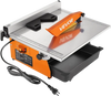VEVOR Wet Tile Saw 7 Inch 65Mn Steel Blade 3600 RPM Tile Cutter Wet Saw, for Cutting Tiles and Stones, 0-45° Adjustable Bevel Cut, Powerful Motor, Detachable Water Reservoir, for DIY Enthusiasts