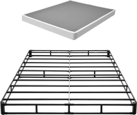 VEVOR Box Spring, Queen Size Bed Frame with Washable Fabric Cloth, Heavy Duty Metal Frame for Queen Bed, 5.1 in Mattress Foundation, 3500 lbs Max Weight Capacity, Easy Assembly, 79.1 x 59.6 x 5.1 in