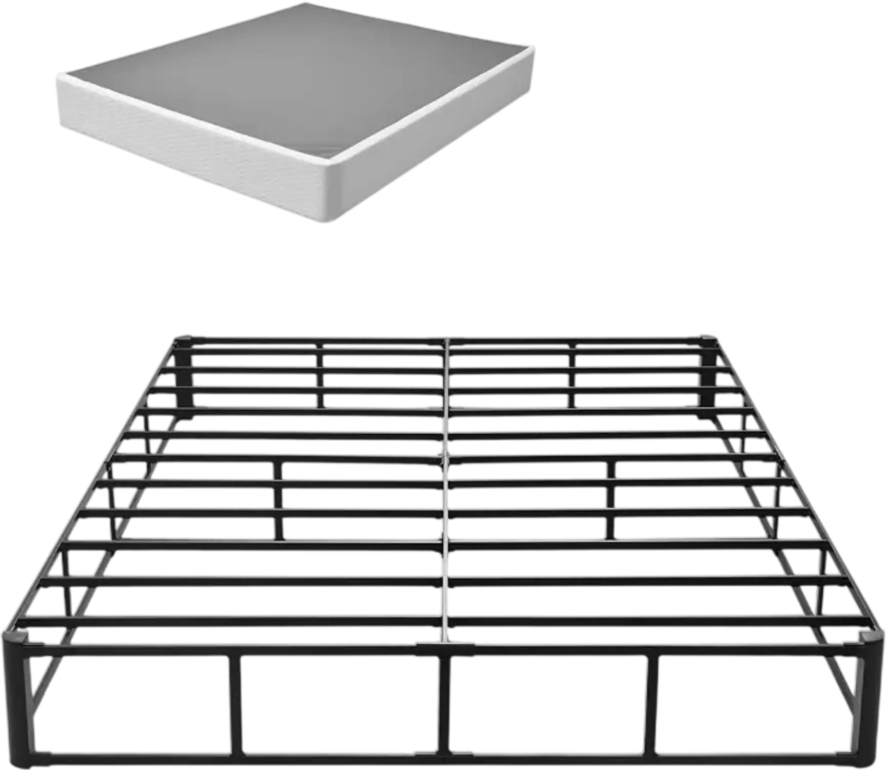 Vevor Box Spring Queen Size Bed Frame with Washable Fabric Cloth New