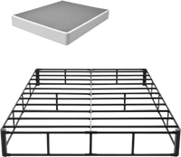 VEVOR Box Spring, Queen Size Bed Frame with Washable Fabric Cloth, Heavy Duty Metal Frame for Queen Bed, 9 in Mattress Foundation, 3500 lbs Max Weight Capacity, Easy Assembly, 79.1L x 59.6W x 9.1H in