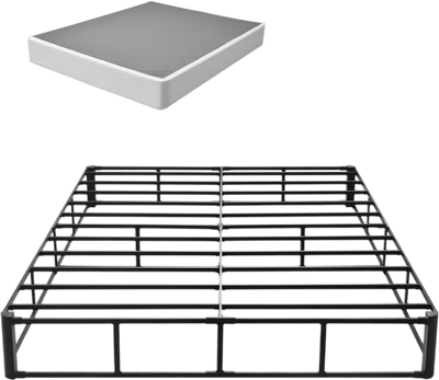 Vevor Box Spring Queen Size Bed Frame with Washable Fabric Cloth New