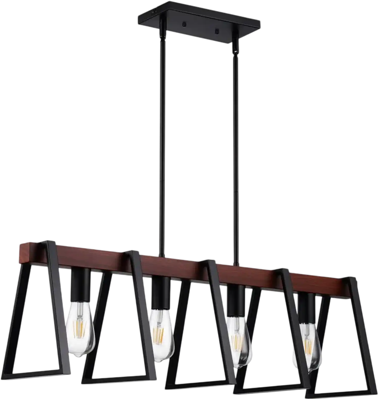 Vevor Pendant Light 4-Light Adjustable Kitchen Island Dining Room Fixture New