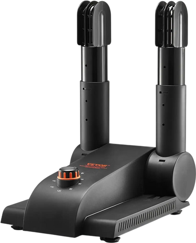 Vevor Shoe Dryer 180° Foldable 2-Tube Portable Boot Dryer with Timer Black Orange New
