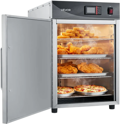 Vevor Hot Box Food Warmer 4-Tier Single Door with Water Tray Adjustable Shelves 800W New