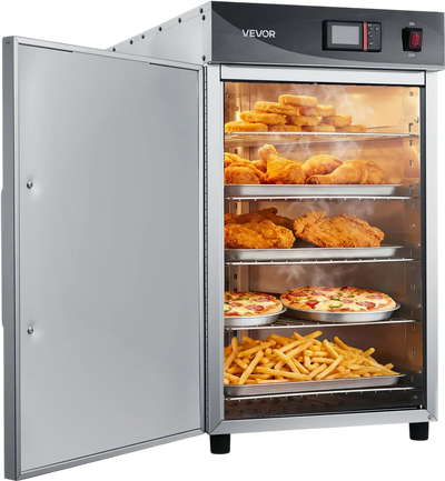 Vevor Hot Box Food Warmer 5-Tier 100 Qt. Single Door with Water Tray Adjustable Shelves 800W New