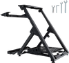 VEVOR Foldable Racing Steering Wheel Stand, Height Adjustable Universal Base Compatible with Logitech & Thrustmaster Racing Wheel and Pedal, Movable Wheels Heavy-duty Frame Standard GT/Formula Seating
