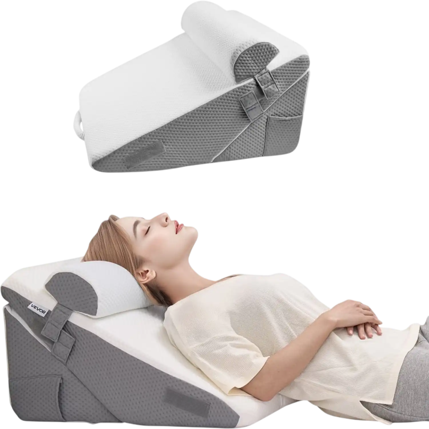 Vevor Bed Wedge Pillow Adjustable Orthopedic 3-Pc Set New