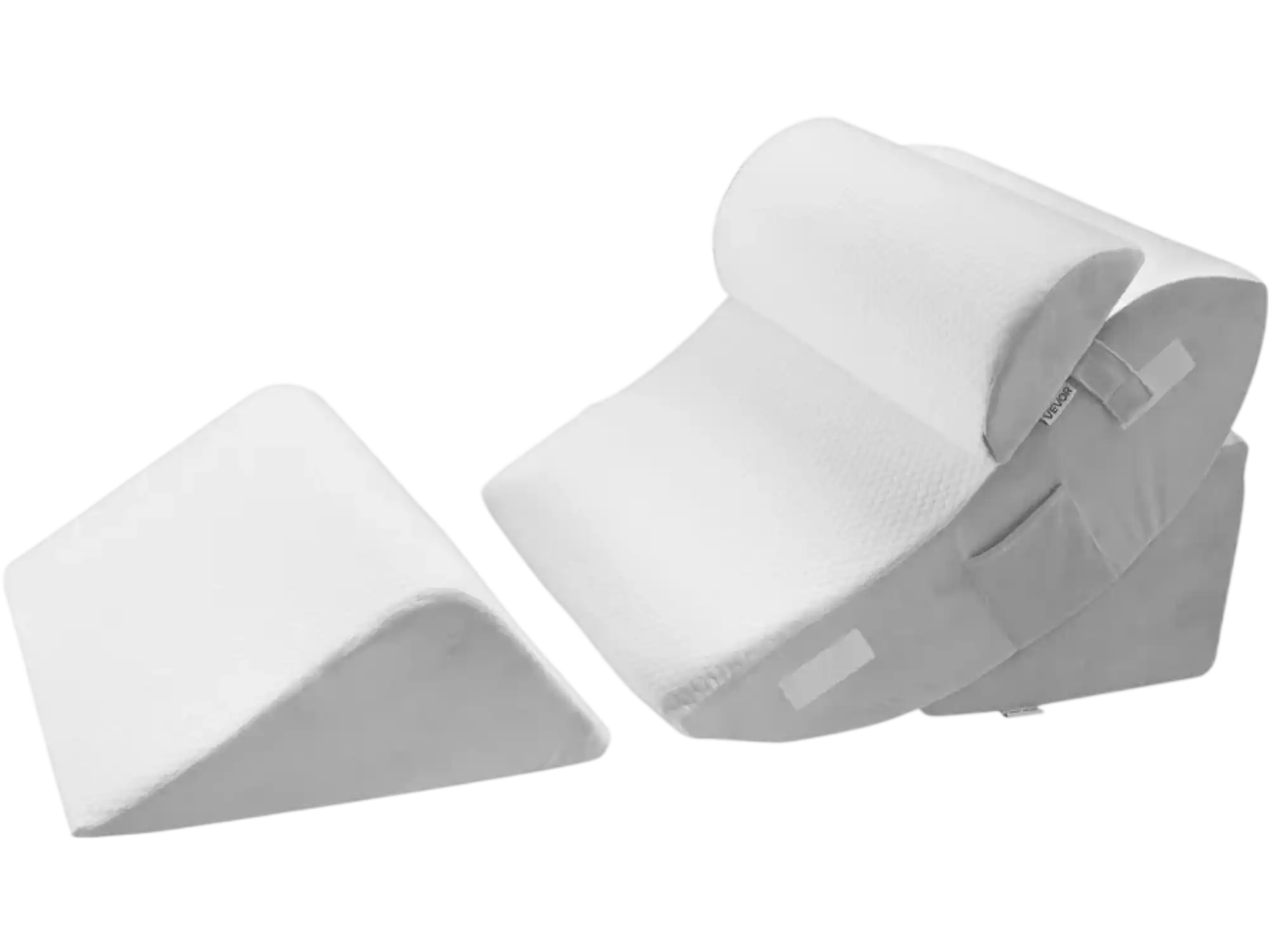 Vevor Wedge Pillow Adjustable Orthopedic Bed Pillow Set 4 Pcs White Gray New