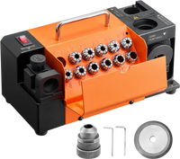 VEVOR Drill Bits Sharpener MR-13D, 3–13mm Professional Drill Bit Grinder with Adjustable Lip Relief Angle, Front Cutting Lip & 95°-135° Point Angle, 5800RPM Re-Sharpener with 11 Collets & CBN Wheel