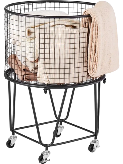 Vevor Laundry Cart Rolling Round Grocery Utility Basket New