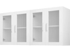 VEVOR Laundry Room Wall Cabinet, 2-Tier Wall Mounted Cabinet with Adjustable Shelf, Cupboard Storage with 4 Doors, for Kitchen, Bathroom, Laundry, Set of 2, Each 12 x 24 x 24 in (D x W x H), White
