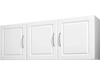 VEVOR Laundry Room Wall Cabinet, 2-Tier Wall Mounted Hanging Cabinet with Adjustable Shelf, Cupboard Storage with 3 Doors, for Kitchen, Bathroom, Laundry, 12.44 x 54 x 20.31 in (D x W x H), White