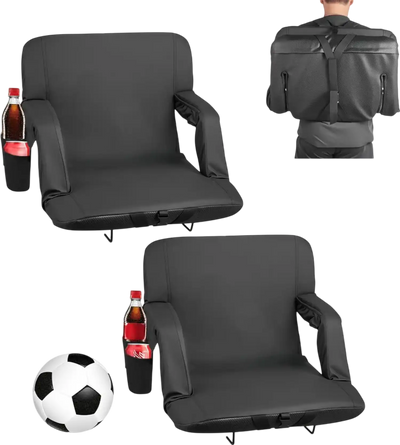 Vevor Stadium Seat Wide Bleacher Chair with 6 Adjustable Angles and Armrests New