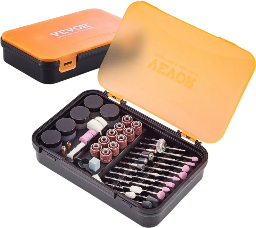 VEVOR Rotary Tool Accessory Kit, 357PCS Accessories Kit, 1/8" Diameter Shank, Universal Fitment Power Rotary Tool Accessories Set for Grinding, Carving, Sanding, Cutting, Drilling