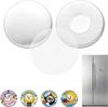 VEVOR Button Maker Supplies 50 Sets 1.26 in / 32 mm Refrigerator Magnets, Button Parts with Magnetic Backs, Metal Shells, Clear Mylar Films, and Blank Circle Papers, for Home DIY and Kitchen Decor