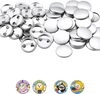VEVOR Button Maker Supplies 200 Sets 2.28 in / 58 mm Pin Back Button Parts, with Metal Backs, Metal Shells, Clear Mylar Films, and Blank Circle Papers, for Home DIY, School Events, and Custom Studio