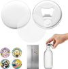 VEVOR Button Maker Supplies 50 Sets 2.28 in / 58 mm Magnet Button Parts, with Magnetic and Bottle Opener Backs, Metal Shells, Clear Mylar Films, and Blank Circle Papers, for Home DIY, Kitchen Decor