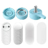 VEVOR Button Maker Mold with Supplies 1.26 in / 32 mm Interchangeable Mold, for VEVOR Magnetic Fast-Change Button Maker Machine, with 100 Backs, Shells, Clear Films, and 20 Blank Circle Papers