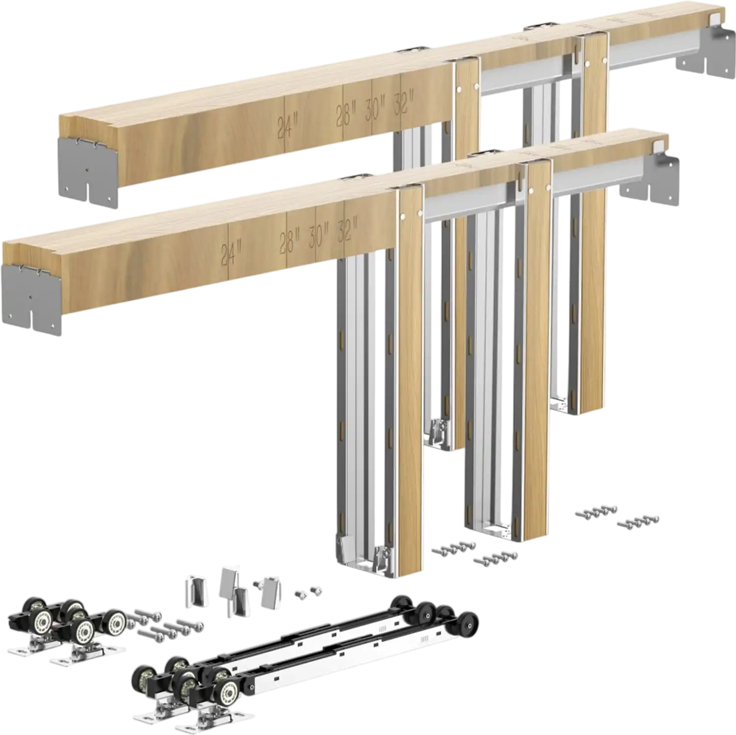 Vevor Pocket Door Frame Kit Soft Close 48-72