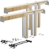 VEVOR Pocket Door Frame Kit, for 48-72 in Wide 80 in High Door, Pocket Door Kit with Two-Way Soft Close Mechanism, Slide Smoothly Quietly, Easy to Install, Wood and Galvanized Steel, for Living Room