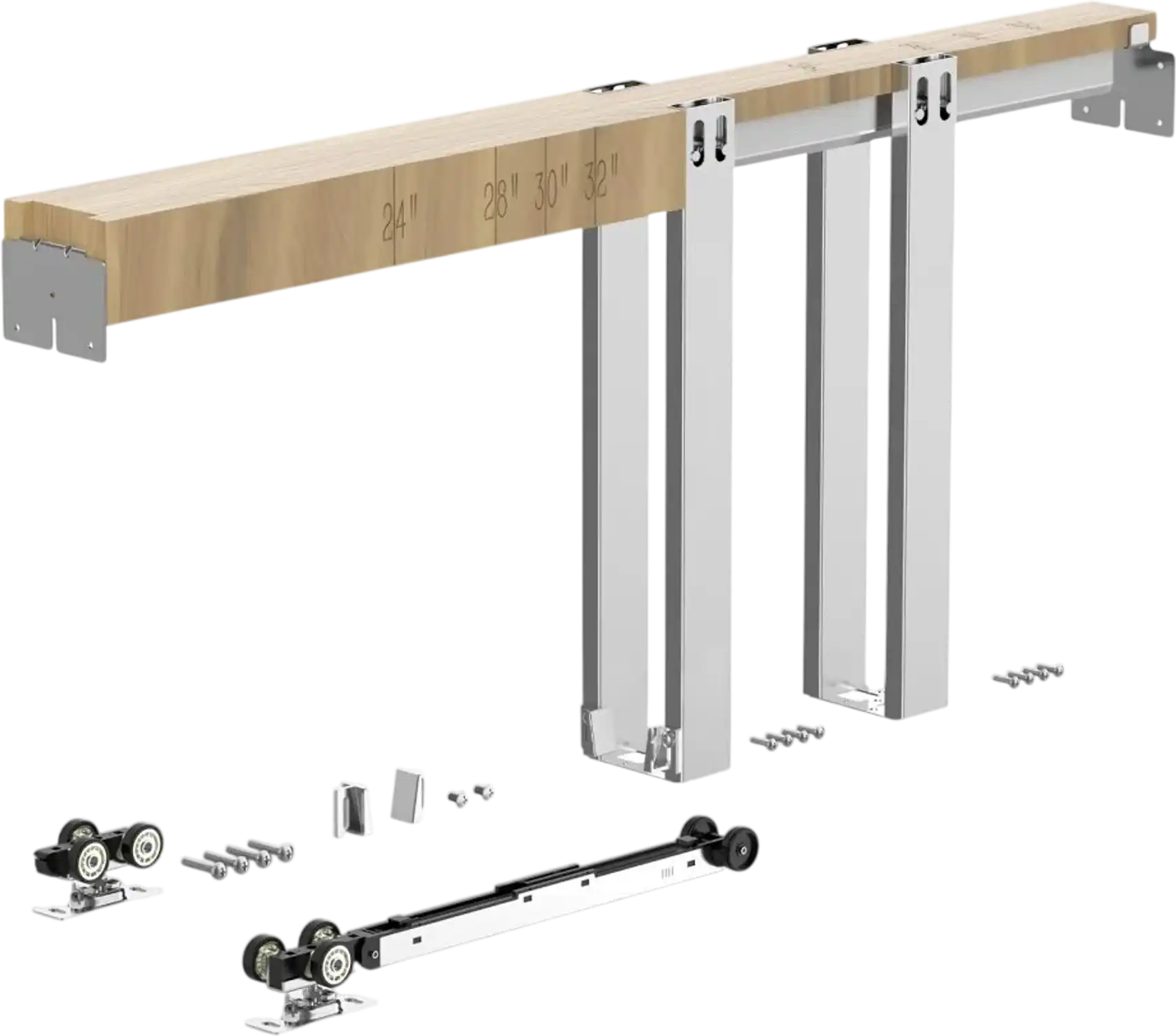 Vevor Pocket Door Frame Kit Soft-Close Sliding Hardware for 24-32