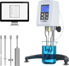 VEVOR Digital Rotary Viscometer, 10-2,000,000 mPa.s(cP), ±2% Accuracy, 100-240V Digital Rotational Viscosity Meter with 4 Rotors and Temperature Probe, LCD Display, Lab Viscometer for Fluid Testing