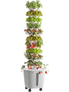 VEVOR Hydroponic Tower, 50 Pods 10 Tiers Hydroponics Growing System Kit with App Control & Casters, Vertical Home Garden with 20L Water Tank & Pump, Planter for Indoor Herbs, Fruits and Vegetables