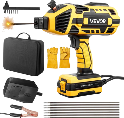 VEVOR Portable Handheld Welding Machine, 20-120A Portable ARC Welder with 5-Level Current Adjustment & IGBT Inverter, 110V Handheld Stick Welder with Hot Start Function Fit for 1/16