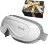 VEVOR Eye Massager with Heat, Heated Eye Massage Mask with 5 Modes and Bluetooth Music, 180° Foldable Eye Care Massager for Migraines, Eye Strain, Dark Circles, Ideal Gift for Mom/Dad, White