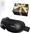VEVOR Eye Massager with Heat & Remote, Heated Eye Massage Mask with 5 Modes and Bluetooth Music, 180° Foldable Eye Care Massager for Eye Strain, Dry Eyes, Dark Circles, Ideal Gift for Mom/Dad, Black