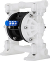 VEVOR Air-Operated Double Diaphragm Pump, 1/2 in Inlet & Outlet, Polypropylene Body, 8.8 GPM & Max 120PSI, PTFE Diaphragm Pneumatic Transfer Pump for Petroleum, Diesel, Oil & Low Viscosity Fluids