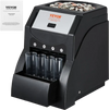 VEVOR USD Coin Sorter, Coin Sorter Machine for USD Coin 1￠ 5￠ 10￠ 25￠, Sorts up to 230 Coins/min, Coin Sorter and Wrapper Machine Holds 200 Coins Included 4 Coin Tubes, Black