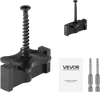 VEVOR 600PCS Hidden Deck Fasteners for Composite Decking Board, Universal Composite T Clips & Plastic Hidden Fasteners with Metal Screws,Polypropylene PP Clips Works with 0.26 inch Gaps, Black
