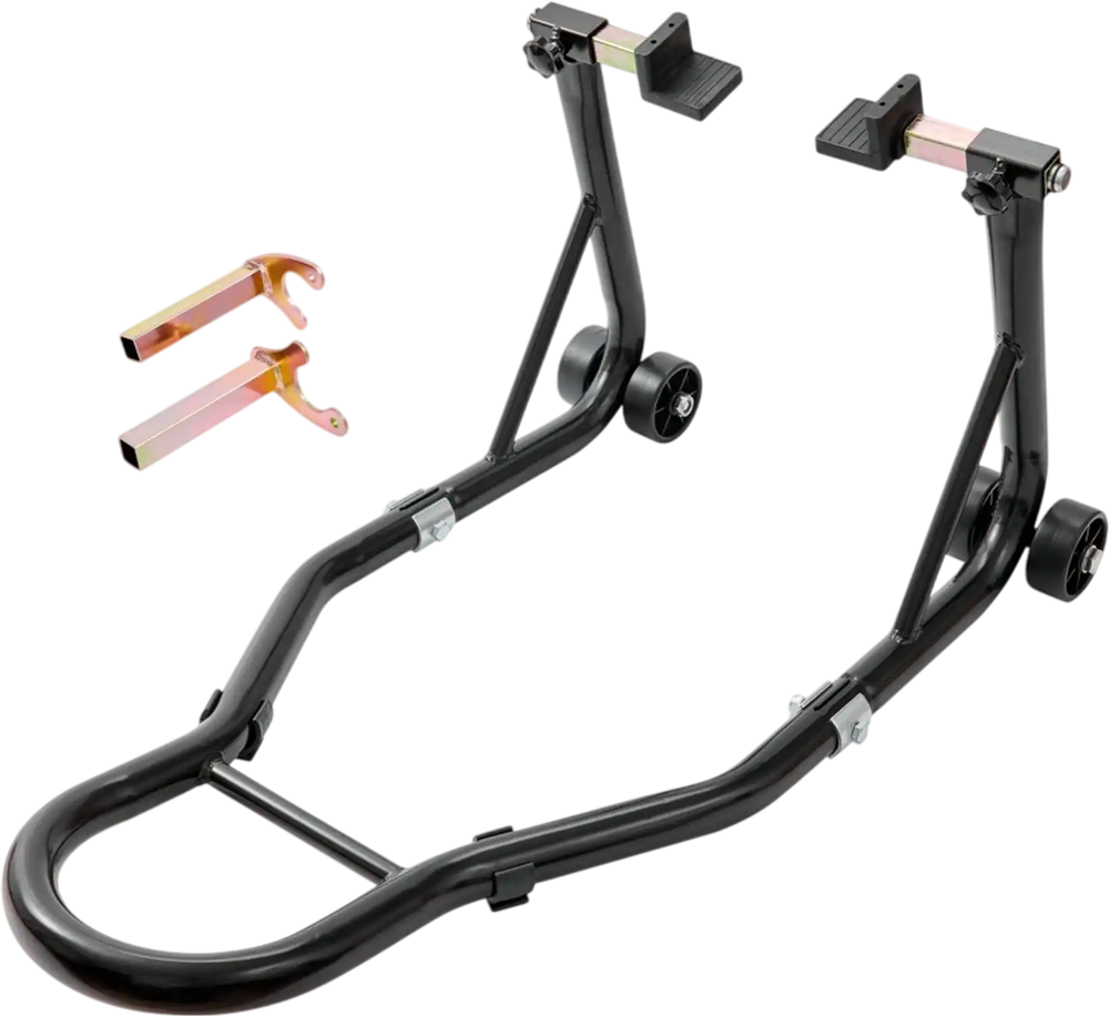 VEVOR Motorcycle Rear Wheel Stand, with U + L Fork Swingarm Spool, 850 lbs Capacity Heavy Duty Rear Wheel Stand Motorcycle Lift Jack Stand, for Suzuki Yamaha Honda Kawasaki, Black