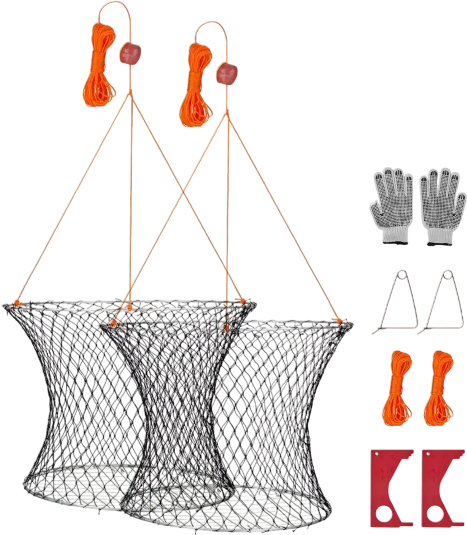 Vevor Crab Trap Double Ring Foldable Fishing Net Kit 24