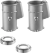 VEVOR Pool Handrail Anchor Kit 2 Pack 316 Stainless Steel for In-ground, Pool Ladder Anchors and Escutcheon Fits 1-7/8 in OD Rail, Secure Fit, Heavy-Duty Mount Set for Hard Concrete, Silver