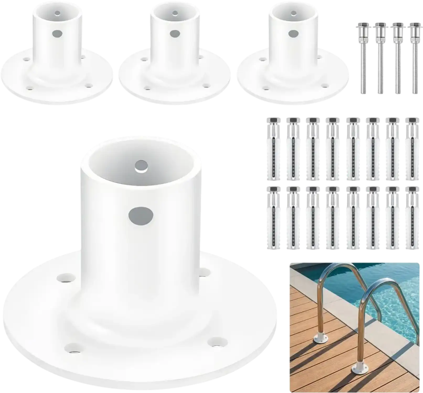 Vevor Deck Anchor Flange 4 Pack 1-7/8