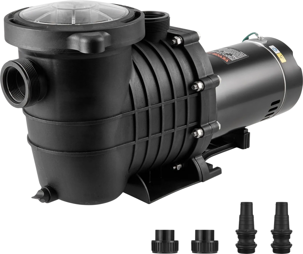 VEVOR Above Ground Pool Pump, 1.5 HP, 100 GPM Single Speed Swimming Pool Pump, 110V/240V 3450 RPM 50.9 ft Max Head Pool Pump with Filter Basket, for Above Ground Pools Hot Tubs Spas