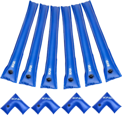Vevor Pool Cover Water Bags 6-Pack 8' Single-Chamber with 4 Corner Tubes New