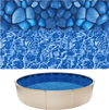 VEVOR 24ft Pool Liner, Round UniBead Swimming Pool Liner for 52 in Wall Height, Premium Vinyl, Easy Install with Leak-Proof Patches, Designed for Steel Sided Above-Ground,Outdoor, Boulder Swirl